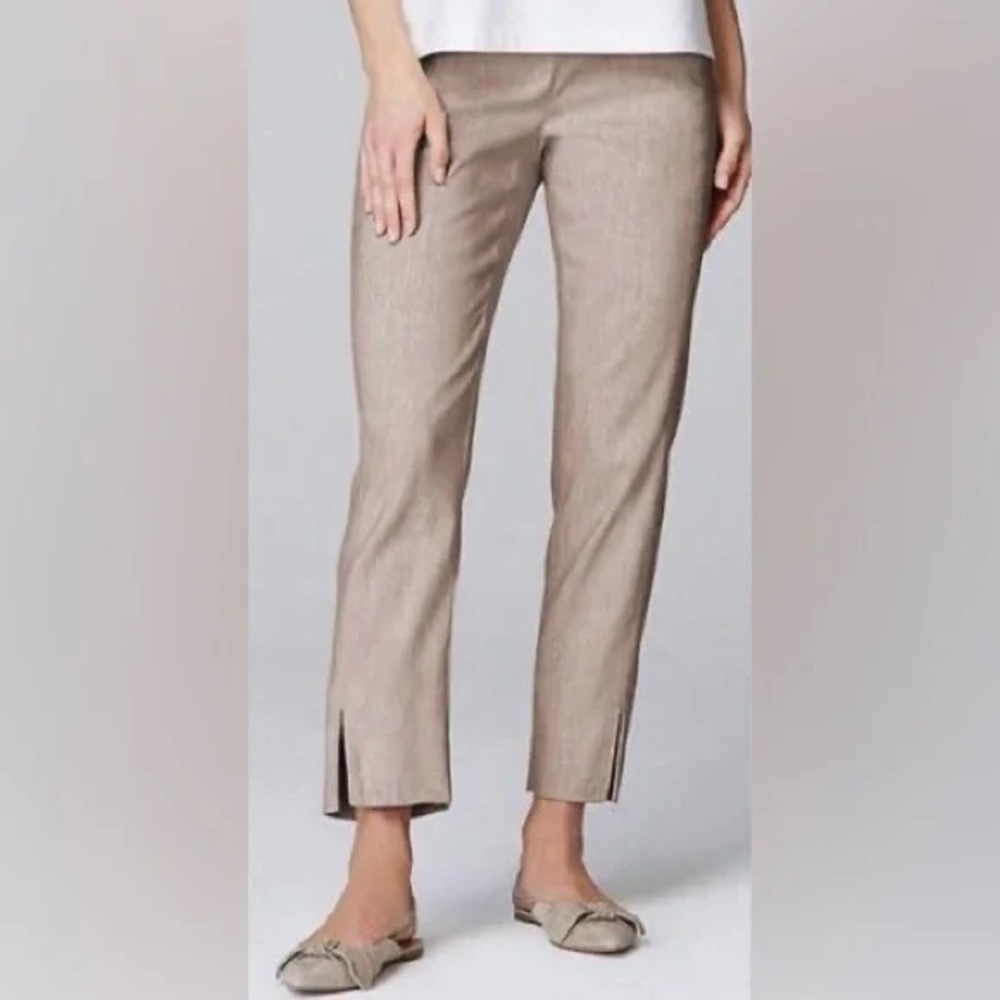 NWT J. Jill MACADAM/WH Linen Stretch Pants
